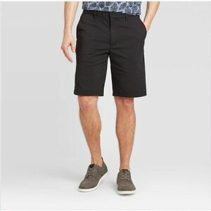NWT Men's 10.5" Chino Tech Shorts - Size 28 - Goodfellow & Co - Ebony/Black